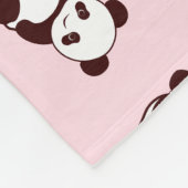 Hellrosa Panda Herz Fleece Blanket (Ecke)