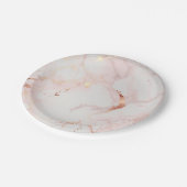 Hellrosa Papierschale Pappteller (Schrägansicht)