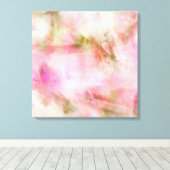 Hellrosa pastellfarbene Aquarellfarbe Leinwanddruck (Insitu (Holzboden))