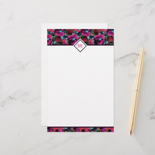Hellrosa personalisiert briefpapier (Vorderseite/Rückseite Beispiel)
