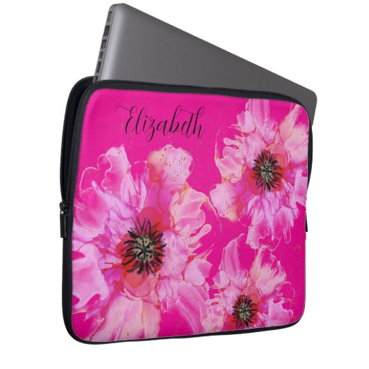 Hellrosa Personalisiert Laptopschutzhülle (Vorne Rechts)