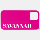 Hellrosa personalisierter Name Case-Mate iPhone Hülle (Rückseite (Horizontal))