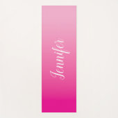 Hellrosa personalisierter Ombre Yogamatte (Vorderseite)