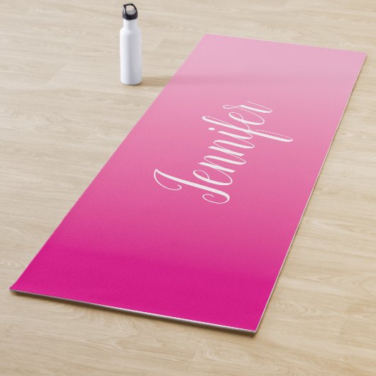 Hellrosa personalisierter Ombre Yogamatte (Beispiel)