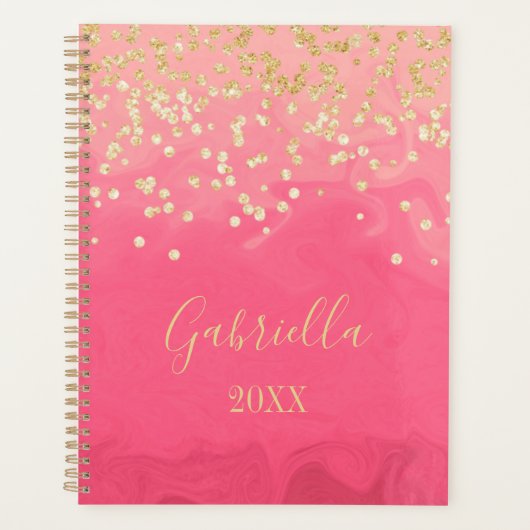 Hellrosa Personalisierter Planer (Vorderseite)