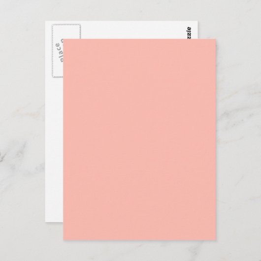 Hellrosa Pfirsich Pink Pink Pastel Girly Stuff Postkarte (Vorne/Hinten)