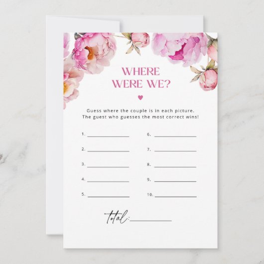 Hellrosa Pfoten Wo waren wir Brautparty Einladung (Vorderseite)