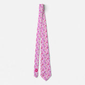 Hellrosa Platterbsen Krawatte (Rückseite)