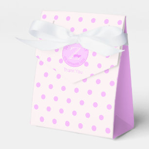 Hellrosa Polka Dosen Pinkfarbige weiße Gefälligk Geschenkschachtel