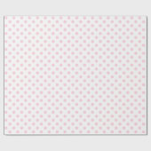 Hellrosa Polka-Dot auf weißem Mittelraum Geschenkpapier (Flach)