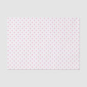 Hellrosa Polka Dot auf Weißzettel Seidenpapier (Vorderseite)