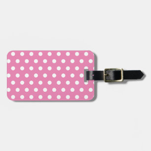 Hellrosa Polka Dot Gepäckanhänger