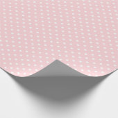 Hellrosa Polka Dot Muster Geschenkpapier (Ecke)