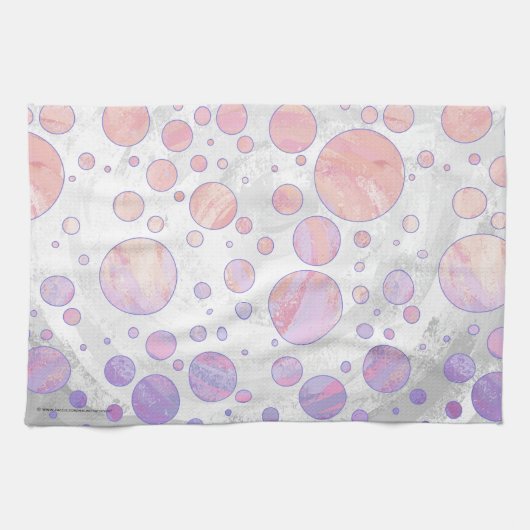 Hellrosa Polka Dot Muster Handtuch (Horizontal)