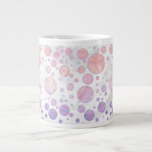 Hellrosa Polka Dot Muster Jumbo-Tasse (Vorderseite)
