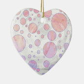 Hellrosa Polka Dot Muster Keramikornament (Rechts)