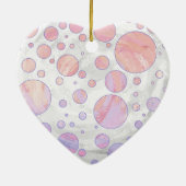 Hellrosa Polka Dot Muster Keramikornament (Hinten)