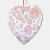 Hellrosa Polka Dot Muster Keramikornament (Links)