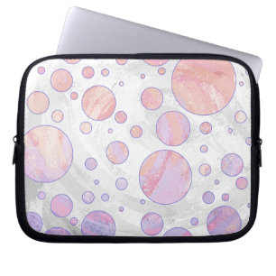 Hellrosa Polka Dot Muster Laptopschutzhülle