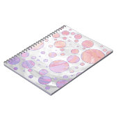 Hellrosa Polka Dot Muster Notizblock (Linke Seite)