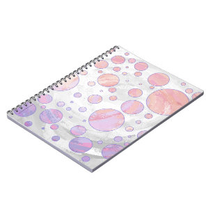 Hellrosa Polka Dot Muster Notizblock