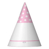 Hellrosa Polka weist oberste Akzente auf Weiß Partyhütchen (Links)