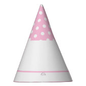 Hellrosa Polka weist oberste Akzente auf Weiß Partyhütchen (Rechts)