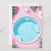 Hellrosa Pool Party Girly Sweet 16 16 Einladung (Rückseite)