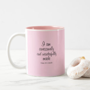 Hellrosa positive biblische Bejahung einfach Zweifarbige Tasse