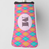 Hellrosa Preppy-Raute, kundenspezifische Monogramm Golf Headcover (Rotieren 90)