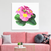 Hellrosa Primroses Leinwanddruck (Insitu (Wohnzimmer))