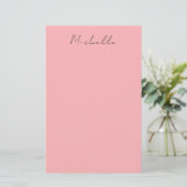 Hellrosa professionelles einzigartiges klassisches briefpapier (Stehend Vorderseite)