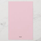 Hellrosa professionelles einzigartiges klassisches briefpapier (Rückseite)