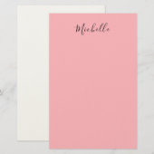 Hellrosa professionelles einzigartiges klassisches briefpapier (Vorne/Hinten)