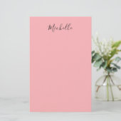 Hellrosa professionelles einzigartiges klassisches briefpapier (Stehend Vorderseite)