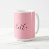 Hellrosa professionelles einzigartiges klassisches kaffeetasse (VorderseiteRechts)