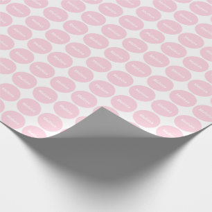 Hellrosa Punkt-Muster auf Weiß mit Namen Geschenkpapier