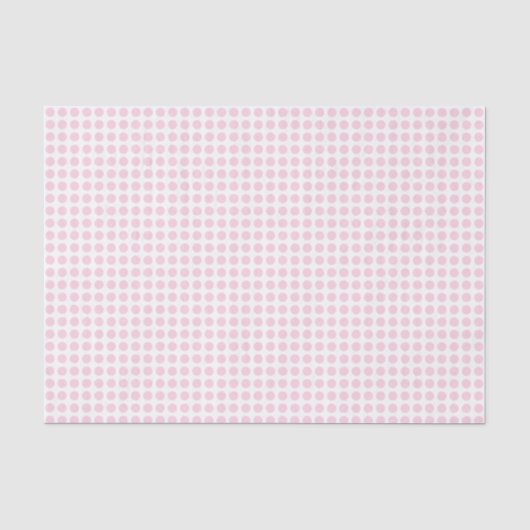 Hellrosa Punkte auf weißem Gewebepapier Seidenpapier (Vorderseite)
