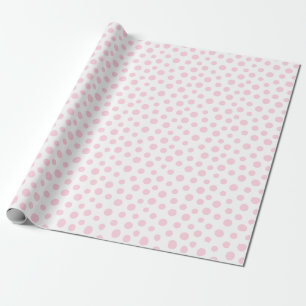 Hellrosa Punkte auf weißem Wrapping Paper Geschenkpapier