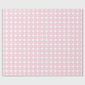Hellrosa Punktmuster auf Weiß mit Name Geschenkpapier (Flach)