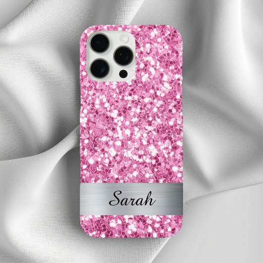 Hellrosa Quadrat Glitzer Shimmer Strip Foil Case-Mate iPhone Hülle
