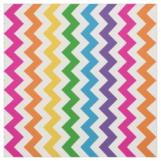 Hellrosa Rainbow-Zickzack Gewebe Stoff (Muster)