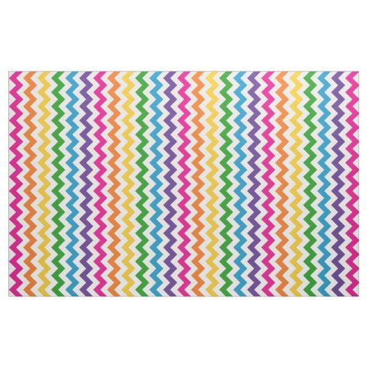 Hellrosa Rainbow-Zickzack Gewebe Stoff (Fat Quarter (45,7 x 55,9 cm))