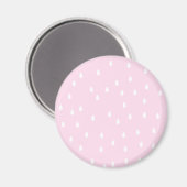 Hellrosa Regenmuster. Weiß und rosa. Magnet (Vorderseite/Rückseite)