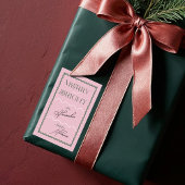 Hellrosa Retro glänzend und leicht zu erreichen Rechteckiger Aufkleber