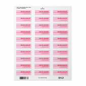 Hellrosa Retro-Schriftart, trendige Rücksendeadres (Vorne)