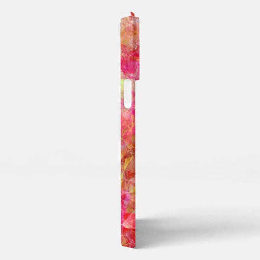 Hellrosa Rosa Gelbgelbe Polygon Mosaik Kunst iPhone Hülle (Rechte Seite)