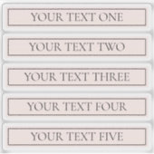 Hellrosa Rosa Streifen und eleganter bearbeitbarer Aufkleber (Vorderseite)