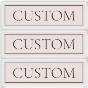 Hellrosa Rosa Streifen und eleganter bearbeitbarer Aufkleber