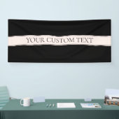 Hellrosa Rosa Streifen und eleganter bearbeitbarer Banner (Messe)